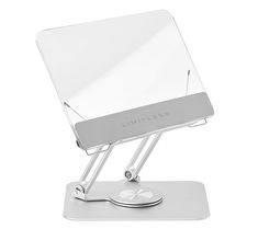 A sleek and modern solution to your WFH or office setup, the Limitless acrylic rotating stand provides a stable and reliable base for your laptop, tablet, books, magazines, sheet music, and so much more. The 360-degree base lets you rotate your device or reading material to achieve the perfect angle, and flexible holders help keep reading material open for hands-free viewing. The foldable design easily collapses for on-the-go portability. From Limitless. Acrylic Laptop Stand, Adjustable Tablet Stand, Tablet Stand, Office Setup, Compact Storage, Hands Free, Tablet Laptop, Computer Accessories, Tablet