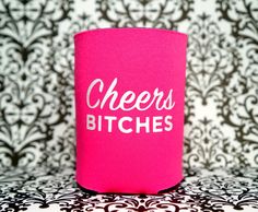 CHEERS BITCHES Pink & White Koozie Gift. Koozie / Coolie / Coozie / Cozy / Huggy by MagicCityDesigns  Paper & Party Supplies   Party Supplies   Party Favors & Games   Party Favors   GIFTS AND MEMENTOS   PARTY BEER COOLERS   VACATION KOOZIE   CRUISE SHIP KOOZIES   30 30TH DIRTY THIRTY   FUNNY FUN PARTY BASH   BIRTHDAY KOOZIE   21 21ST TWENTY ONE   40 40TH FORTY HILL   KOOZIE COOLIE COOZIE   CHEERS BITCHES   PINK KOOZIES COOLIES   BACHELORETTE KOOZIES Bachelorette Koozies, Birthday Koozies, Beer Koozies, Forty Birthday, Dirty Thirty, Beer Cooler, Beer Holders, Beer Party, Girls Weekend