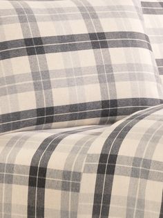 Heathered Plaid Portuguese Cotton Flannel Sheet Set Plaid Sheets, Flannel Bedding, Green Flannel, Flannel Sheets, Cotton Flannel, Sheet Sets, Duvet, Your Skin, Plaid