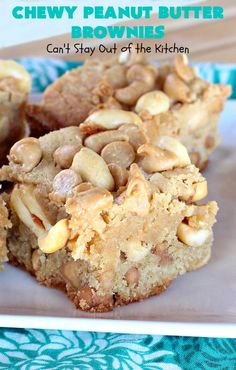 peanut butter brownies can't stay out of the kitchen, but they are delicious