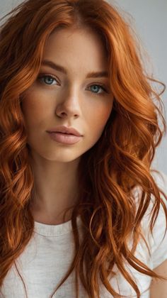 73 Copper Hair Color Ideas Light Copper Hair Color, Fall Hair Colors Copper, Copper Brown Hair Color, Edgy Hair Color, Peach Hair Colors, Hairstyle Curly, Peach Hair