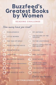 the buzzfeed's greatest books by women reading challenge is here to help you read