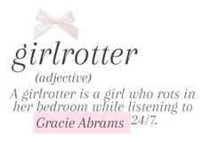 an ad with the words girlroter above it and a bow tie on top