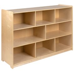 Upgrade the storage space in your classroom with the Flash Furniture Wooden 8-Section School Storage Cabinet. Whether children are present in the classroom, playroom, or daycare, this wooden storage cabinet gives you ample space for blocks, books, toys, or anything else that needs to be put away at the end of the day while teaching children organization skills. The top and bottom shelves feature three medium-sized storage cubbies, while the middle shelf features two large cubbies. Constructed fr Block Storage, Wooden Storage Shelves, Cubby Shelves, 3 Shelf Bookcase, Wooden Storage Cabinet, Classroom Storage, Cubby Storage, Wooden Cubes, Classroom Furniture