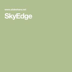 the sky edge logo on a green background