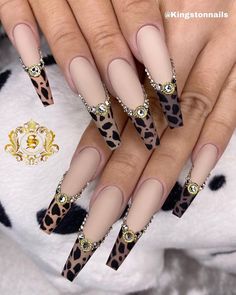 Nail Ideas Simple, Cheetah Print Nails, Animal Print Nails Art, 3d Nail Art Designs, Wow Nails, Leopard Print Nails, Leopard Design, Leopard Nails