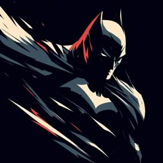 the dark knight rises poster with red and white streaks on it's chest, in front of a black background