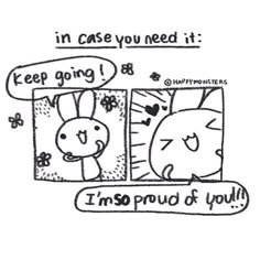 an apple comic strip with the caption i'm so proud of you in case you need it