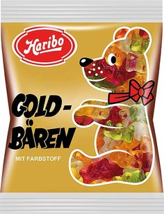 a bag of gold - barrel gummy bears