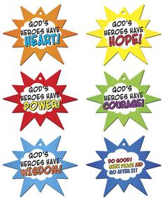 six different types of speech bubbles with the words good news live, hope, god's little power