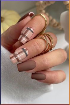 Brown Nails Design, Fall Nail Art Designs, Cute Nails For Fall, Nagel Tips, Smink Inspiration