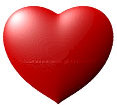 a red heart shaped object on a white background