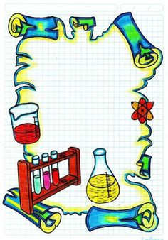 a drawing of some science equipment on a sheet of paper