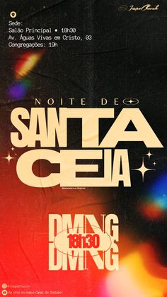 an old movie poster with the title santa cea and dying blood diving in it