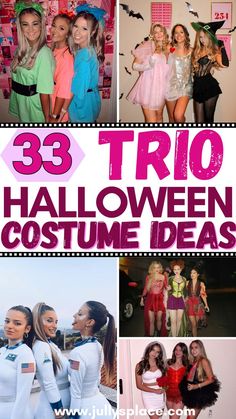 trio halloween costumes, halloween costume ideas for 3 , trio costume ideas, trio halloween costume ideas Group Of 3 Costumes, Halloween Costume Ideas For 3, Costume Ideas For 3, 3 Person Costume, Trio Costume Ideas, Halloween Group Costumes, Iconic Costumes