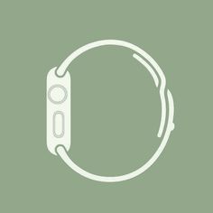 a white watch face on a green background