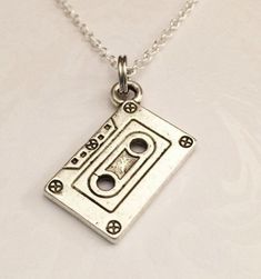 Cassette Tape Necklace Artists Music, Band Necklace, Music Teachers, Tape Recorder, Audio Cassette, Band Members, Necklace Antique, Jewelry Tray, Recording Artists