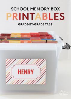 the back to school memory box printables are organized and ready for students to use