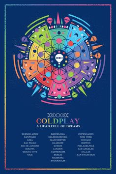 the poster for goldplay's upcoming album, a head full of dreams