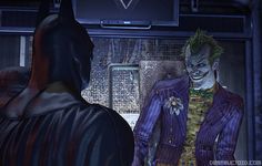 the joker in batman ark is talking to another person