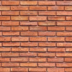 a red brick wall is shown with no bricks