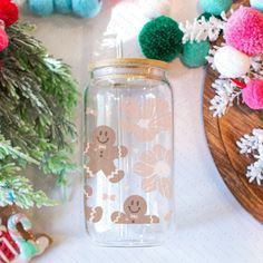 Copy of 16oz Falala Christmas Lyrics Iced Coffee Glass Can, Holiday Tumbler, Christmas Song Tumbler, Christmas Tumbler, Falala Tumbler, Gift For Her, Christmas Mug with Bamboo Lid & Straw #100073 | Sayers & Co. Christmas Tumblers Simple, Friends Teacher Appreciation, Winter Tumbler, Holiday Tumbler, Tumbler Christmas, Christmas Tumbler, Glass Tumblers, Christmas Flowers, Christmas Tumblers