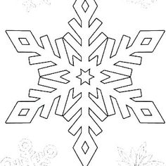 a snowflake is shown in black and white