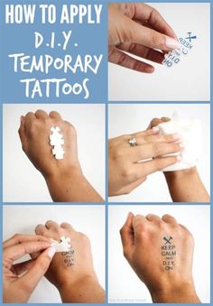 how to apply temporary tattoos on hands