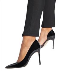 Details: * A Slip-On Pump With A Pointed Toe And Stiletto Heel. * Material: Faux-Leather * Features: Sd Dream Sole - Double The Padding For Comfort, Support, And Ease Of Movement * Outside Heel Height: 4" * Closure: Slip On * Color: Black * Size: 9.5 Never Been Worn! Come In Original Box. Same/Next Day Shipping (Est) Sleek Fitted Open Toe Court Shoes, Chic Pointed Toe Court Shoes For Night Out, Fitted Patent Leather Heels For Work, Sleek Fall Evening Heels, Chic Ankle Strap Court Shoes For Night Out, Party Court Shoes In Patent Leather Medium Width, Chic Ankle-high Court Shoes For Party, Fitted Patent Leather Heels For Night Out, Chic Patent Leather Court Shoes For Party