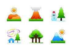 an image of different types of weather icons