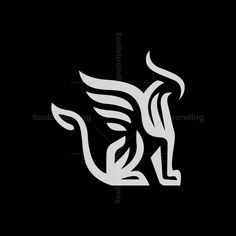 an animal with wings on it's back and the word, logo design for company