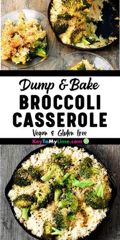 the broccoli casserole is ready to be eaten