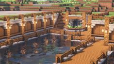 Minecraft Medieval Greenhouse, Minecraft Port Town, What To Build In Minecraft, Minecraft Port, Minecraft Dock, Build In Minecraft, Minecraft Idea