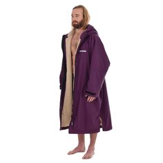 The Plum Long Sleeve Changing Robe from Coucon is designed for optimal protection and warmth while allowing easy changing. Ideal for those who want to stay the warmest and spend long periods of time outdoors. The Coucon is a premium changing robe designed to offer optimal protection from the elements in any location. Featuring a fully waterproof windproof breathable shell and our luxury lining that has unparalleled warmth and softness, you can change anywhere anytime in comfort without exposure to the outside world and elements. As the Coucon was primarily designed as a changing robe when using it for this purpose it is not your normal fit. The Coucon should feel very spacious and loose to allow you to pull your arms inside and get changed, with lots of room to move around inside. If you d Changing Robe, 40 Dress, Zip Puller, Long Periods, Comforters Cozy, Water Repellent, Plum, Zip Pockets, Sleeve Length