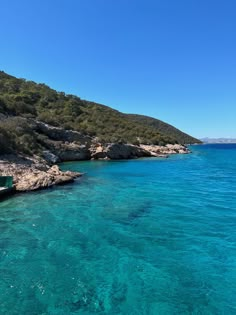 the water is crystal clear and blue