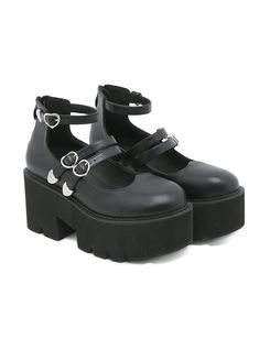 Toe shape: round headMaterial: artificial PULeather features: patent leatherHeel height: Ultra-high heel (over 8CM)Color: blackSizes: 35.36.37.38.39.40.41.42.43Material: rubber soleMaterial: imitation leatherUpper height: low topHeel shape: muffin... Thick Heels Pumps, Roman Shoes, Light Sneakers, Platform Heels Chunky, How To Stretch Boots, Thick Heel, Buckle Shoes, Beige Shoes, Genuine Leather Shoes