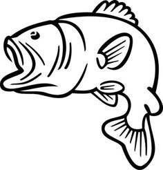 a fish with its mouth open and it's teeth wide open, outlined in black on