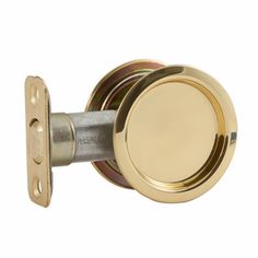 an image of a brass door knob on a white background