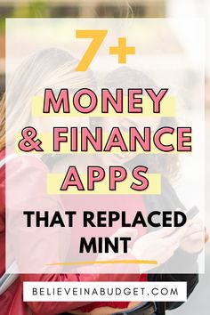 the text 7 money and finance apps that replaced mintt on top of a woman in a wheelchair