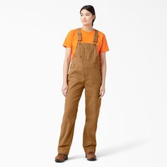 Move freely throughout your workday without sacrificing durability or functionality. Made with reinforced double stitching, these overalls are crafted to last, and the relaxed fit and soft feel allow you to move all day in comfort. Ample pockets and tool loops keep everything safe and easy to access. Dickies Overalls, Dickies Workwear, Dickies Women, Jean Overalls, Bib Overalls, Fall Wear, Jean Trends, Overalls Women, Hem Style