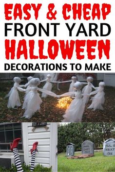 easy and cheap front yard halloween decorations to make for your home or family this year