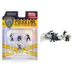 two action figures are shown in the package and one is white with black on it