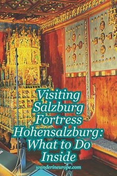 the front cover of a magazine about visiting salzburg fortresss, hohensallbung what to do inside