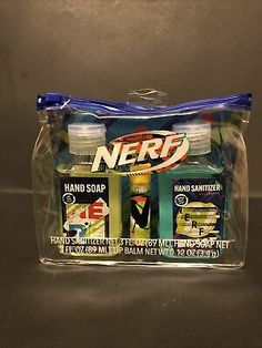 3 Pc NERF Kids Hygiene Travel Bag Set Hand Soap Lip Balm Lemon Lime Backpack Kit | eBay Travel Bag Set, Lemon Lime, Bag Set, Hand Sanitizer, Hand Soap, Travel Bag, Lip Balm