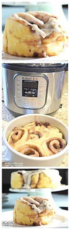 the steps to make cinnamon rolls in an instant pressure cooker