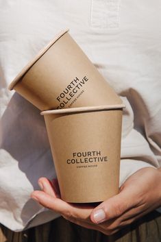 Modern Coffee Branding and Logo Design Bakery Takeaway Packaging, Green Coffee Packaging, Coffee Shop Branding Design, Coffee House Logo Design, Coffee House Logo, Organic Coffee Shop, Wellness Cafe, Cup Photography, Takeaway Coffee Cup