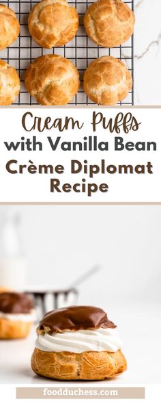 cream puffs with vanilla bean creme diplomat recipe