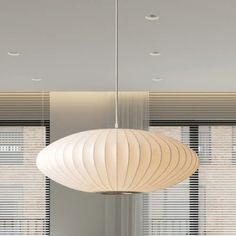 16’/19.5’/23.5’W Hanging Ceiling Light: Modernist White Fabric Pendant / 16’ White Hanging Light, Cover Lampshade, Mid Century Modern Interior Design, Room Revamp, Hanging Ceiling Light, Fabric Pendant, Dome Home, Apartment Dining, Industrial Ceiling