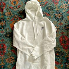 Men’s White Nike Hoodie,L. Nwot, Never Worn. Mint. Nike White Hoodie With Adjustable Hood, Nike White Hoodie For Fall, Nike Cotton Hoodie Outerwear, Nike Urban Style White Sweatshirt, Nike White Urban Sweatshirt, Nike White Urban Hoodie, White Nike Urban Hoodie, White Nike Urban Sweatshirt, White Cotton Nike Hoodie