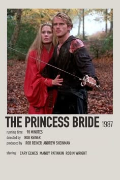 the princess bride movie poster with man and woman